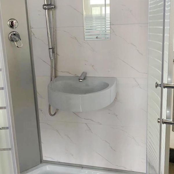 Modern Shower Enclosure Grey Drainer Sliding Door Shower Stall