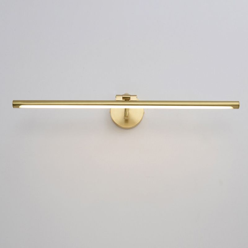 Moderner minimalistischer Stil Linearer Wand montiertes Waschtischlichter Kupferwandmontierter Leuchte im goldenen Finish