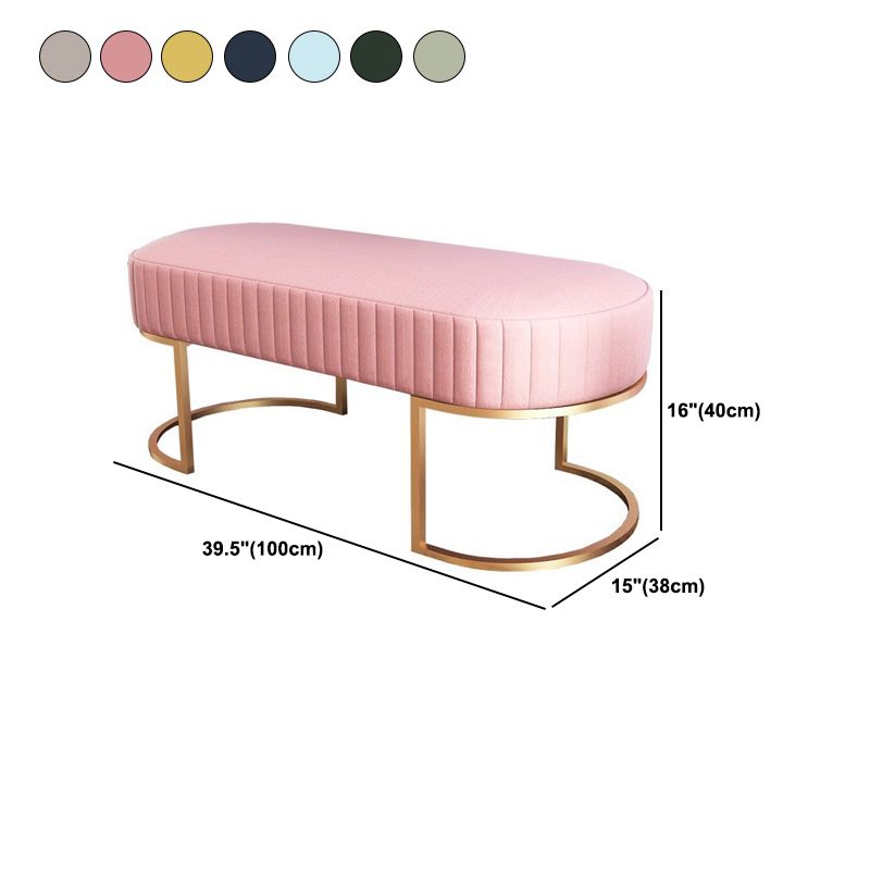 15" W Glam Seating Bench Upholstered Cushioned Entryway Bench