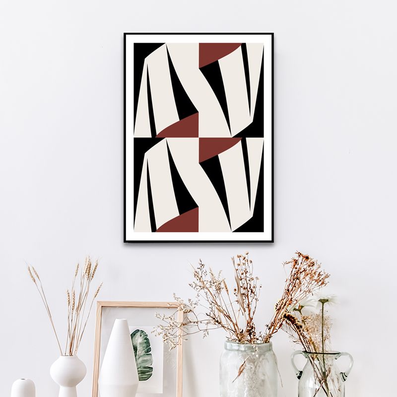 Scandinavian Abstract Wall Art Decor White Canvas Print for Living Room, Multiple Size