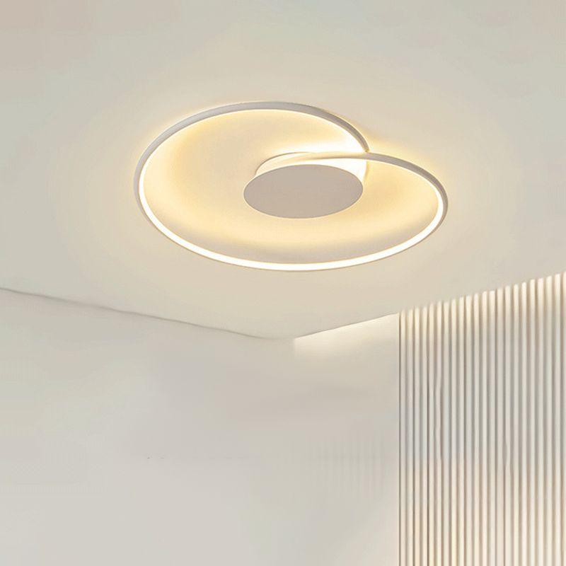 White Acrylic Shaded Ceiling Light LED Modern Flush Mount Lighting for Room