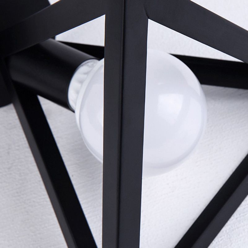 Modern Ceiling Lamp Black Ceiling Mount Light with Metal Shade for Dining Room