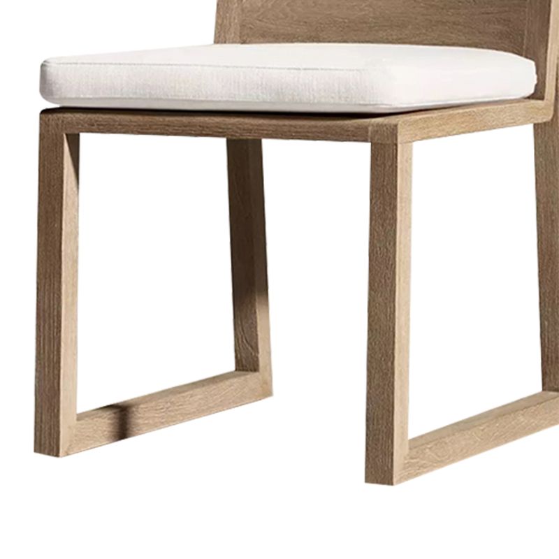 Contemporary Open Back Dining Chairs Solid Wood Outdoors Dining Chairs