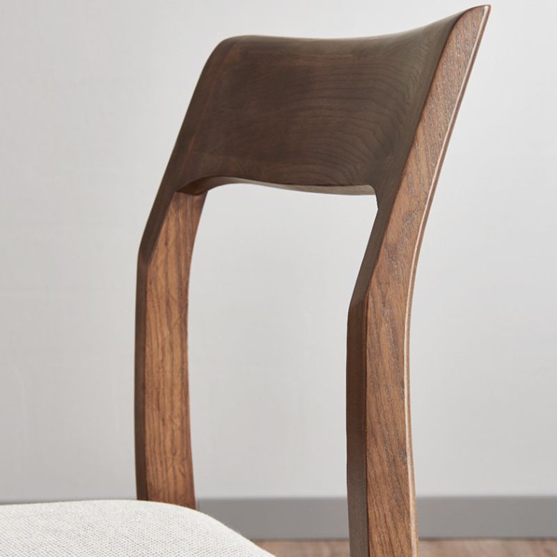 Armless Dining Chairs Modern Ash Wood Side Chairs for Dining Room