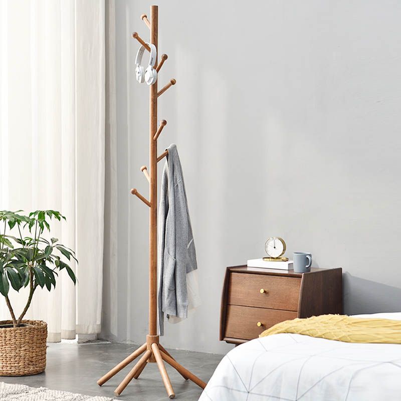 Wooden Coat Hanger Modern Style Simple Home Floor Hall Stand