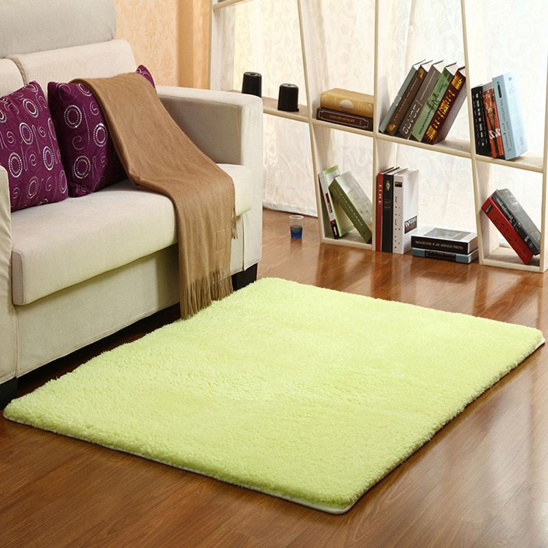 Casual Solid Color Rug Multi Colored Polypropylene Indoor Rug Non-Slip Backing Easy Care Carpet for Room