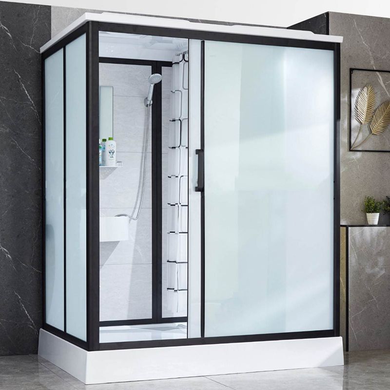 Rectangle Shower Stall Single Sliding Shower Stall with Towel Bar