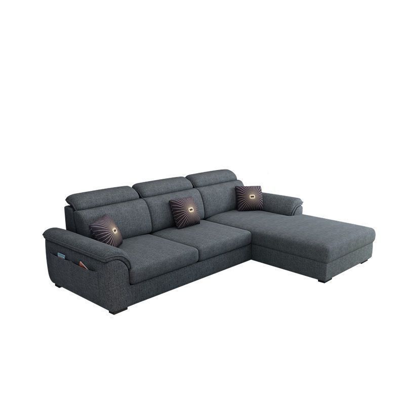 3-seater Sectional with Pillow Arm and Storage for Apartment