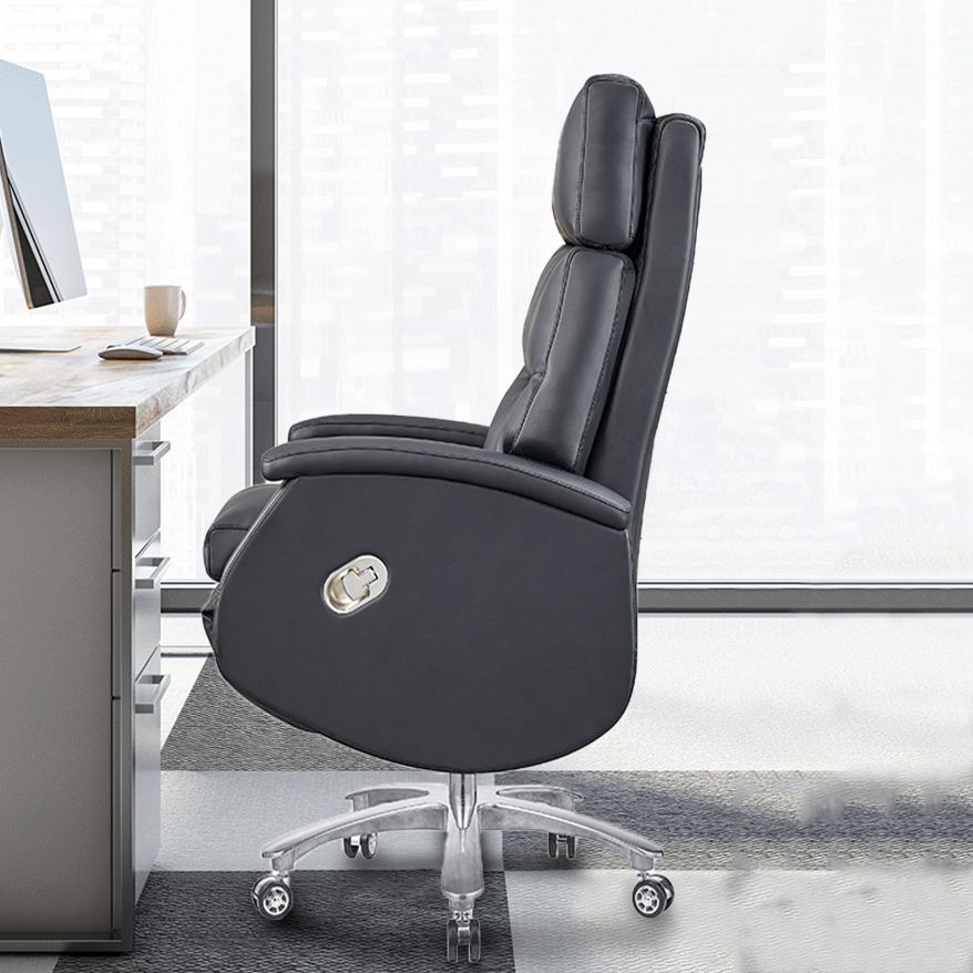 Modern Desk Chair Leather Computer Chair High-Back Chair with Wheels