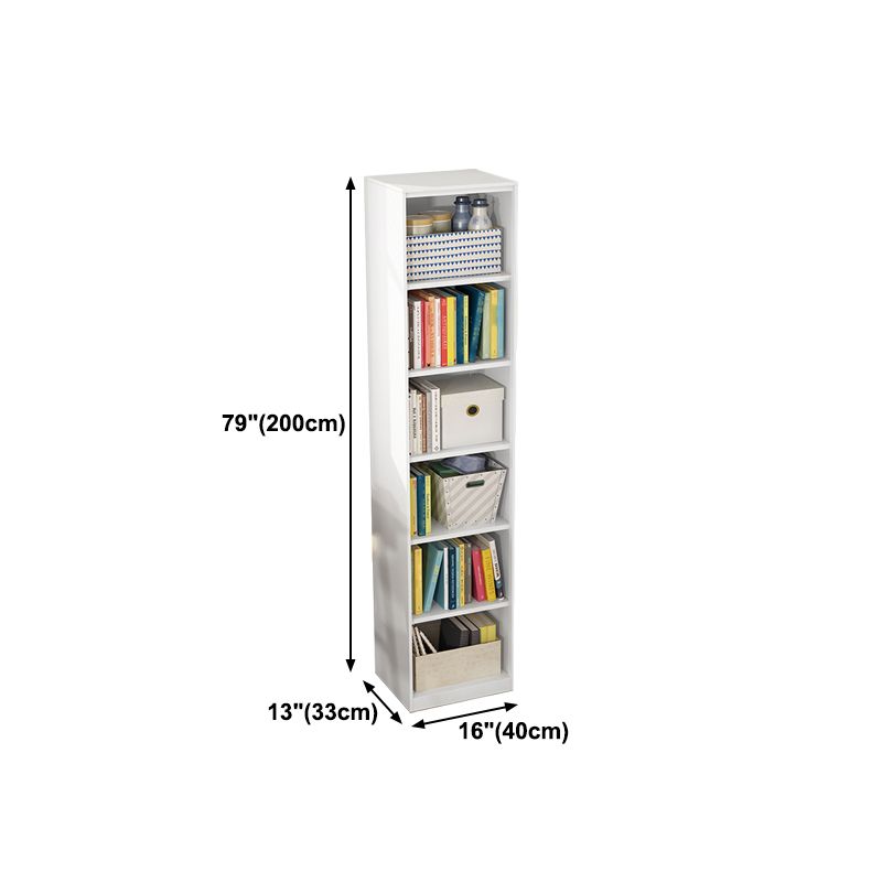 Closed Back Bookshelf Contemporary Style Bookcase for Study Room Office