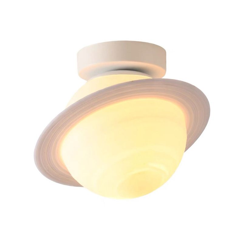 Globe Iron and Plastic Flush Mount 1 - Light Kids Style Ceiling Flush