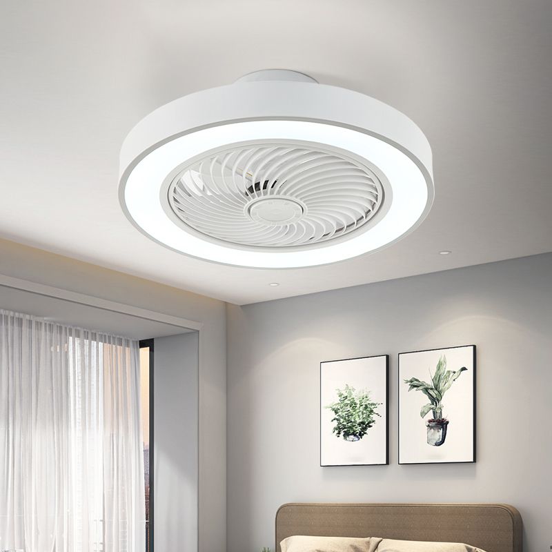 1-Light Ceiling Fan Lighting Modern Style Metal Ceiling Fan Lighting for Living Room