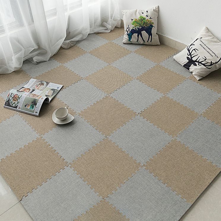 Level Loop Carpet Tile Colorful Non-Skid Interlocking Bedroom Carpet Tiles