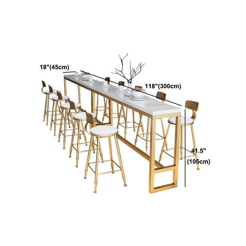 Solid Wood Bar Counter Traditional Luxury Bar Counter with Trestle Base