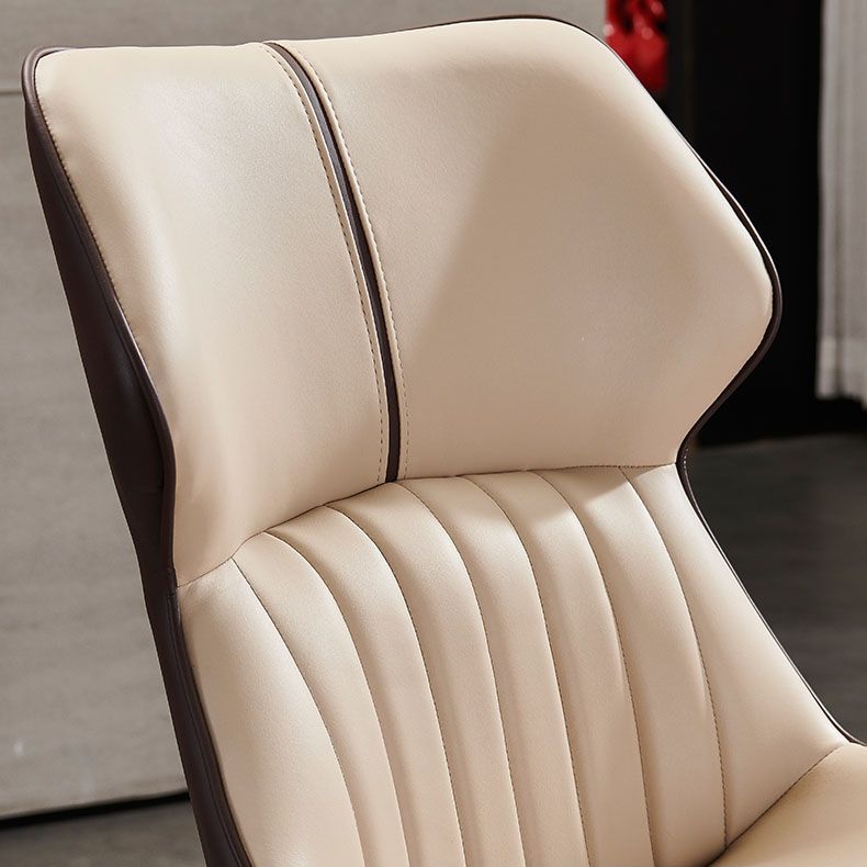 PU Leather Upholstered Dining Chair Contemporary Wingback Side Chair