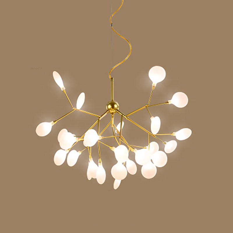 Chandelier Gold Firefly Chandelier Motal Multi Lights Plafond Chandelier pour le salon