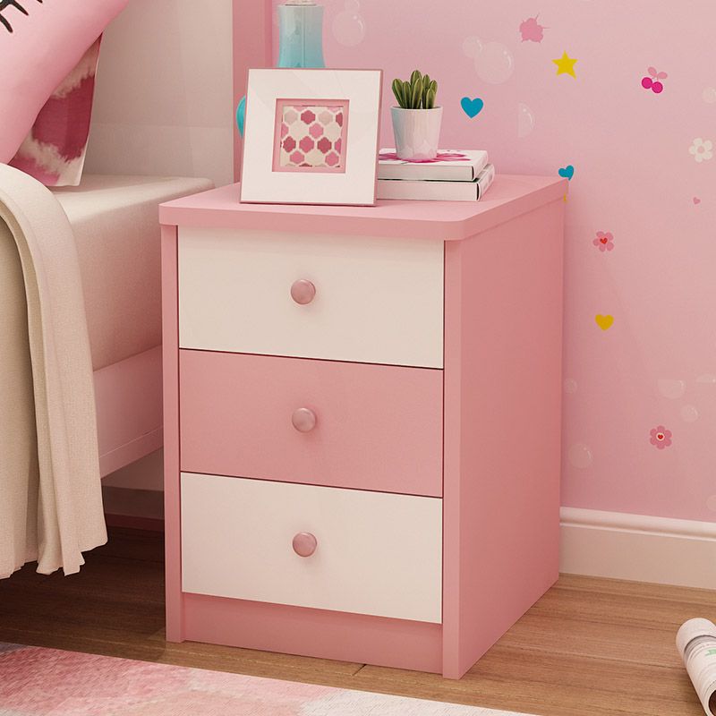 Manufactured Wood Youth Nightstand Princess Storage Kids Nightstand with 3 Drawers