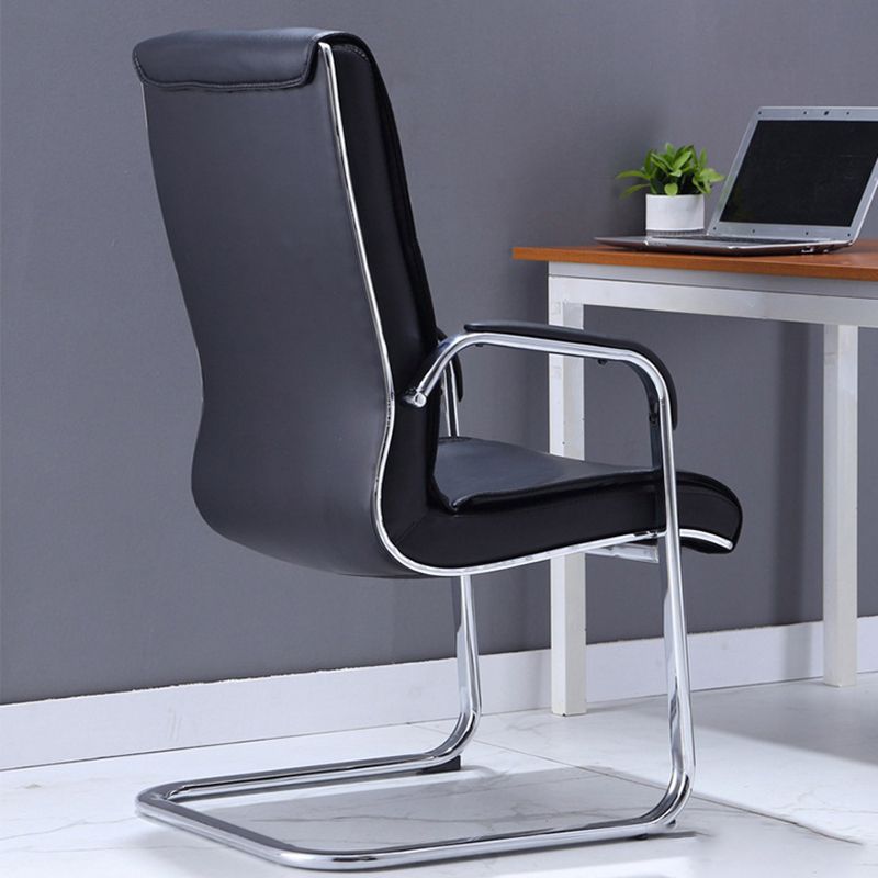 Black Microfiber Mesh Desk Chair Modern No Distressing Office Chair