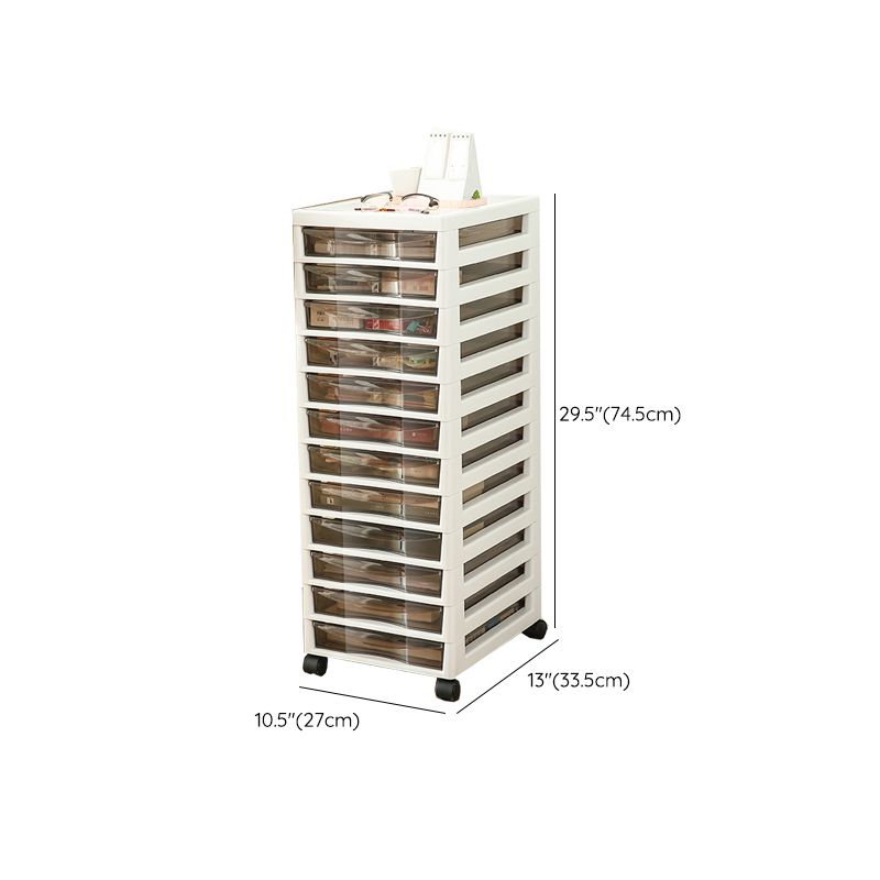 Modern Transparent Filing Cabinet Vertical Plastic Drawers Filing Cabinet