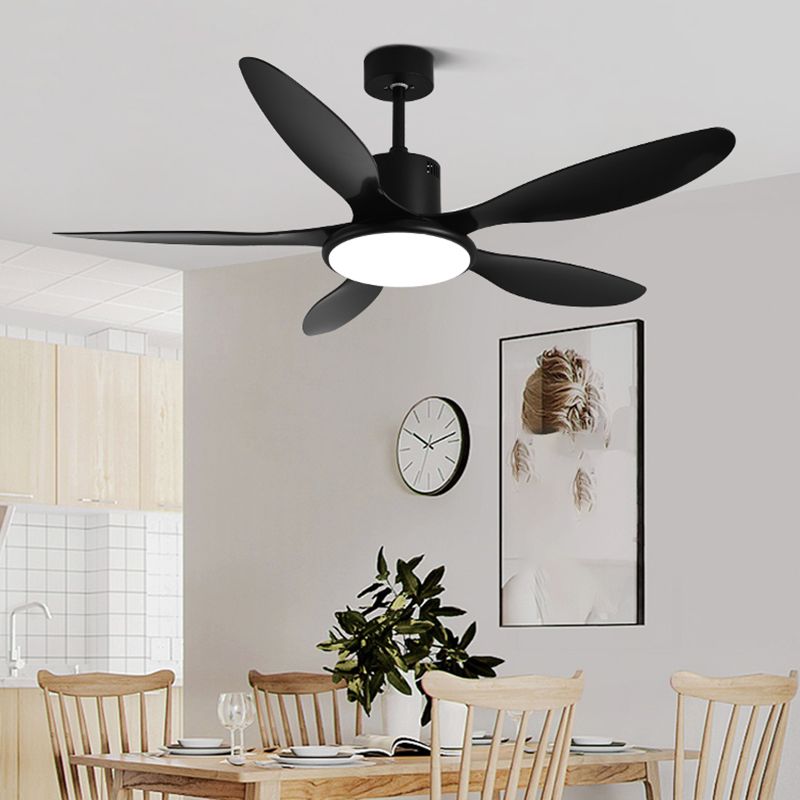 Minimalism LED Ceiling Fan 5-Blade Fan Lighting for Dining Room