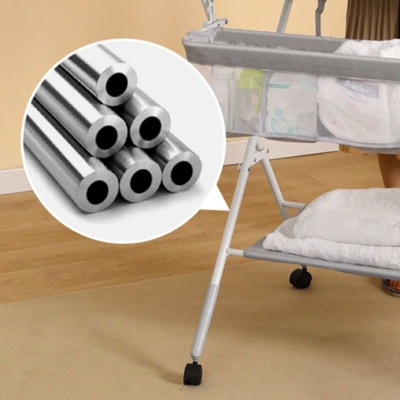 Modern Gray Baby Changing Table Flat Top Changing Table with Shelf