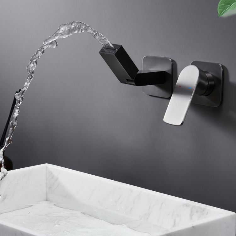 Modern Widespread Bathroom Faucet Metal Wall Mounted Bathroom Faucet