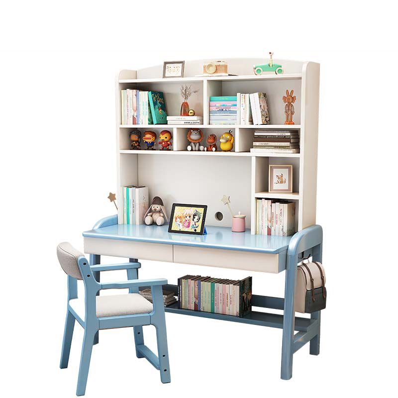 Writing Desk Kids Desk and Chair Set with Drawer Solid Wood Kids Desk 23.6"W