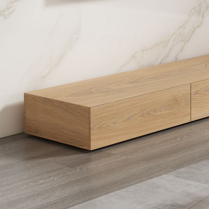 Contemporary Wood TV Media Stand Natural Media Console with Drawers