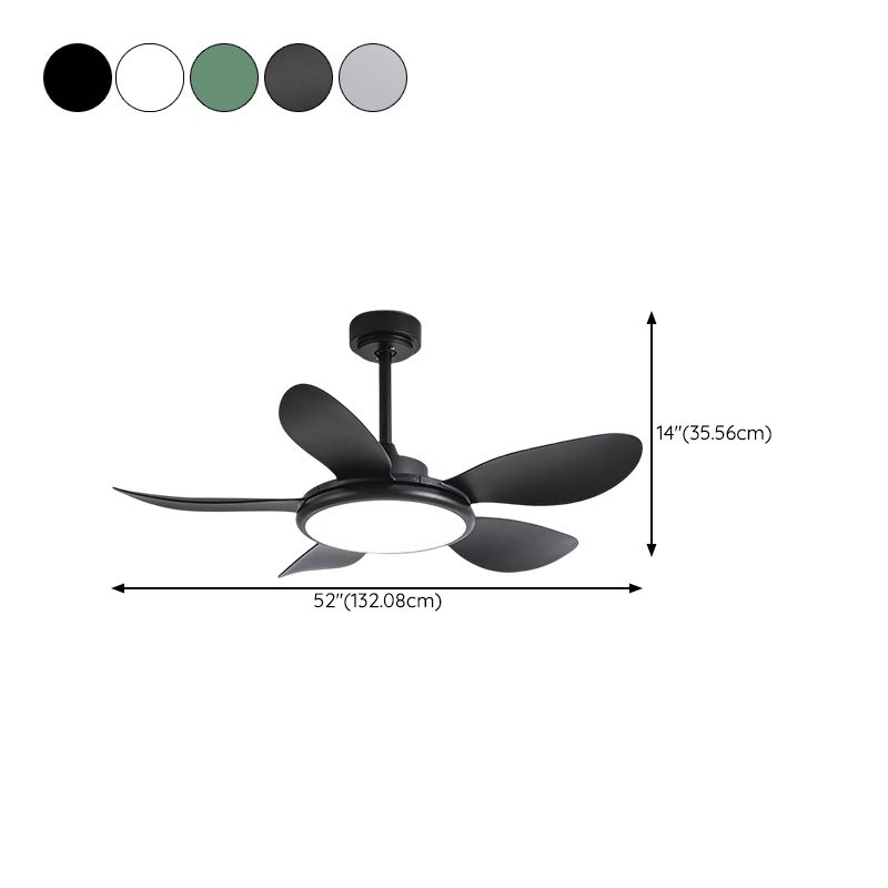 Nordic Style LED Ceiling Fan Lamp 5-Blade Fan Lighting for Living Room