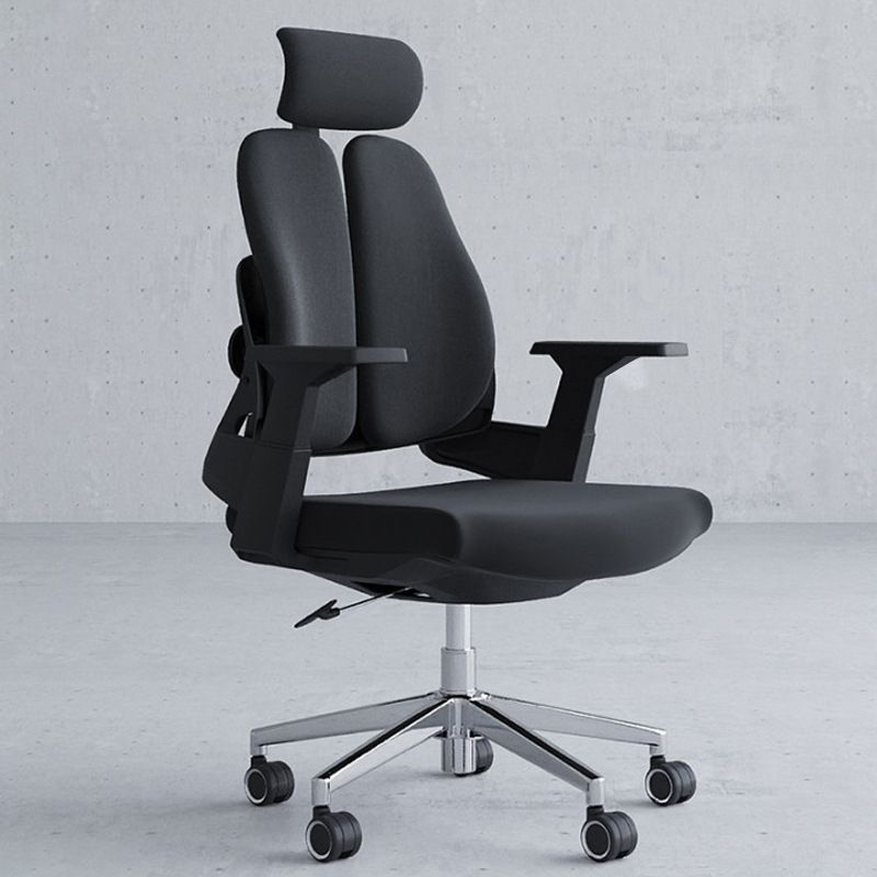 Arms Included Desk Chair Modern Adjustable Seat Height Swivel Chair with Wheels