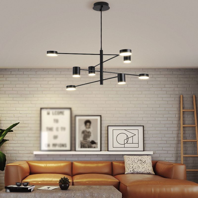 Modern Style Cylinder Shape Pendant Chandeliers Metal Chandelier Lights