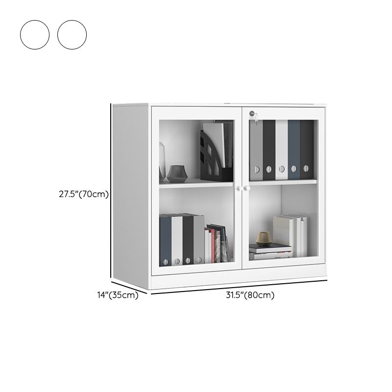 Modern Style Vertical Filing Cabinet Glass Filing Cabinet with Locking Storage