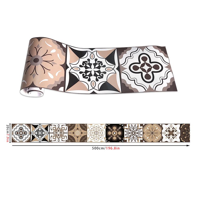 Brown Mandala Wallpaper Floral Bohemia Peel and Stick Wall Decor for Living Room