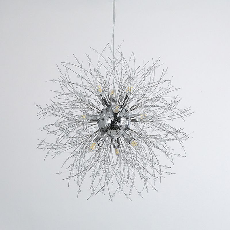 Globe Shape Chandelier Nordic Style Fireflies Chandelier Light pour le salon