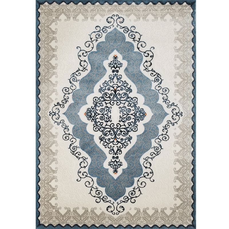 Multicolor Home Decor Rug Americana Geo Printed Rug Polypropylene Anti-Slip Backing Washable Area Carpet