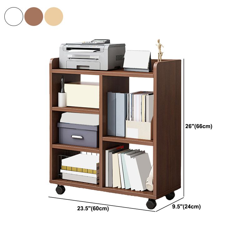 Simple Wood File Cabinet Solid Color Filing Cabinet On Castors