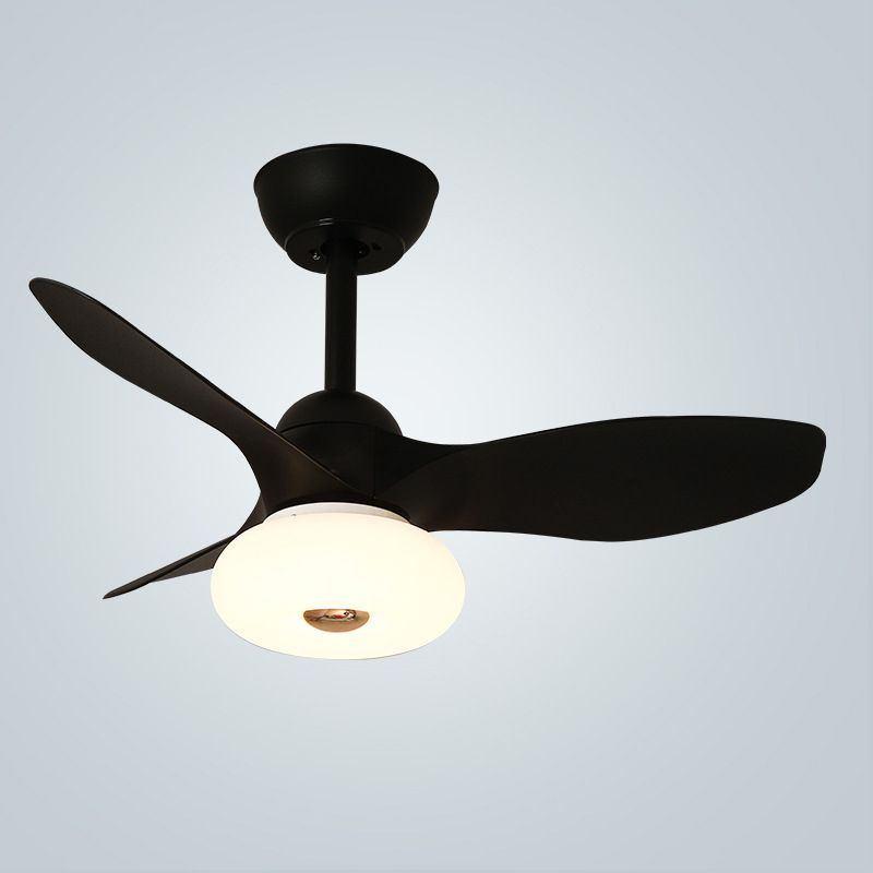 Simple LED Ceiling Fan Fixture 3 - Blades Contemporary Fan Light in Black / White / Brown