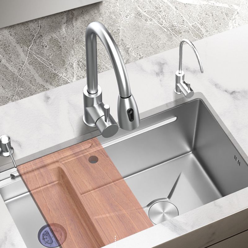 Single Basin Kitchen Sink Stainless Steel Modern Kitchen Sink