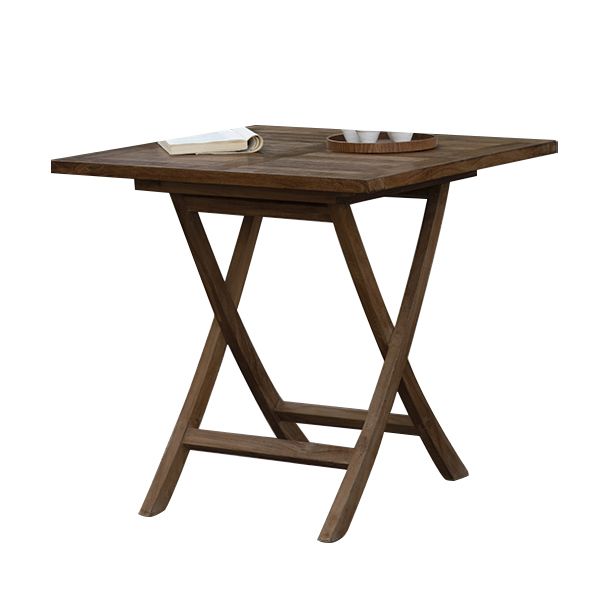 Modern Style Waterproof Courtyard Table Wood Geometric Outdoor Table