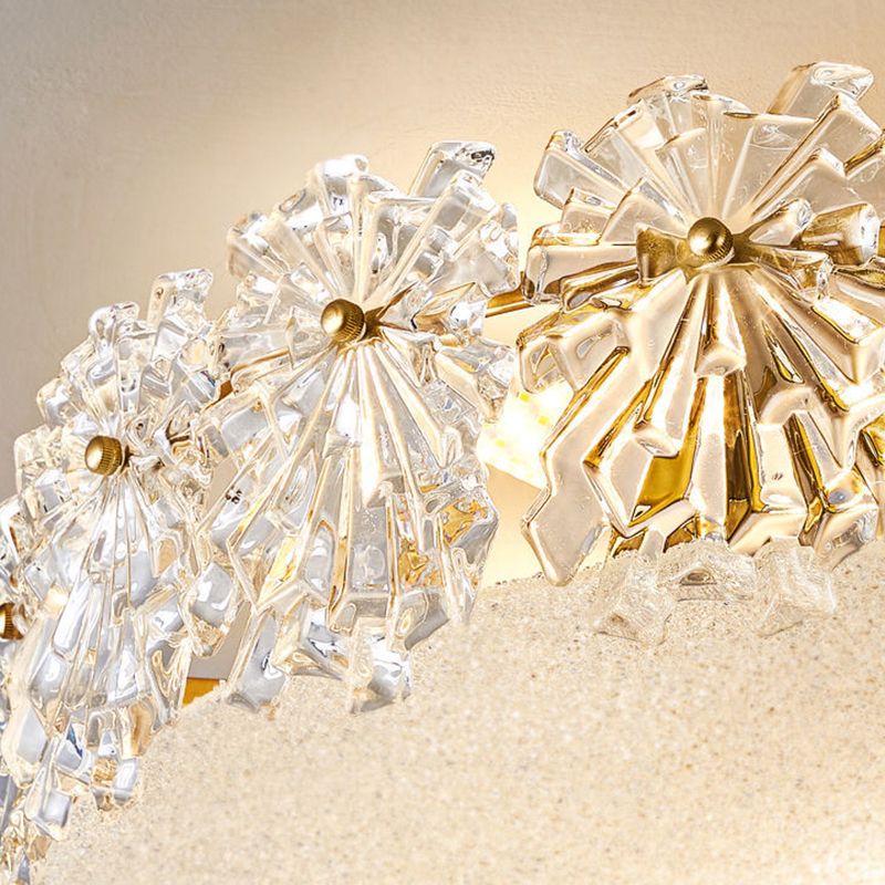 Modern Drum Flush Mount Lighting Crystal Multiple-Light Ceiling Lighting