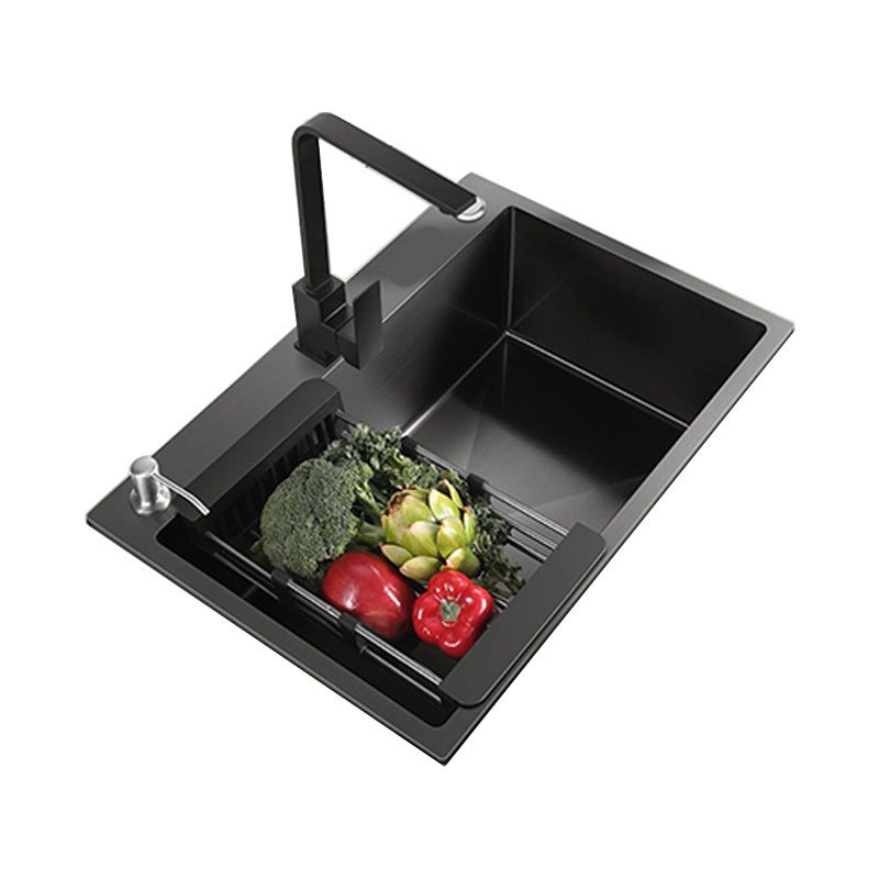 Modern Style Kitchen Sink Stainless Steel Overflow Hole Design Kitchen Sink