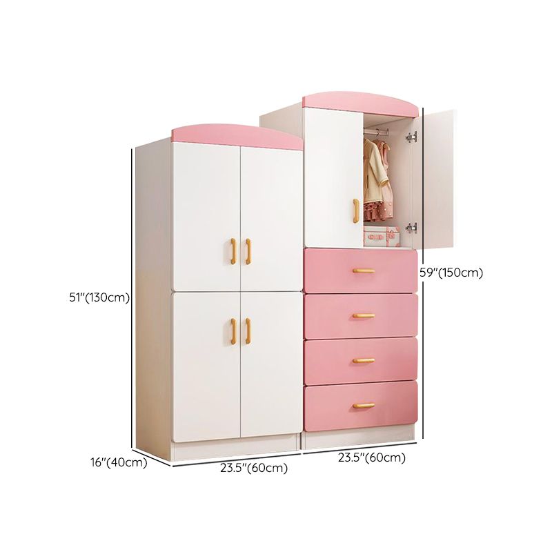 Manufactured Wood Kids Closet Modern Bedroom Wardrobe Closet with Cloth Rod