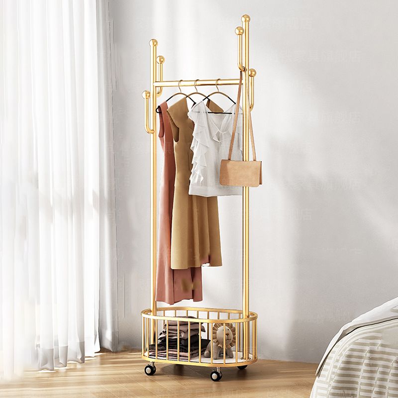 Contemporary Hall Stand Metal Shelving Hooks Included Free Standing Coat Rack