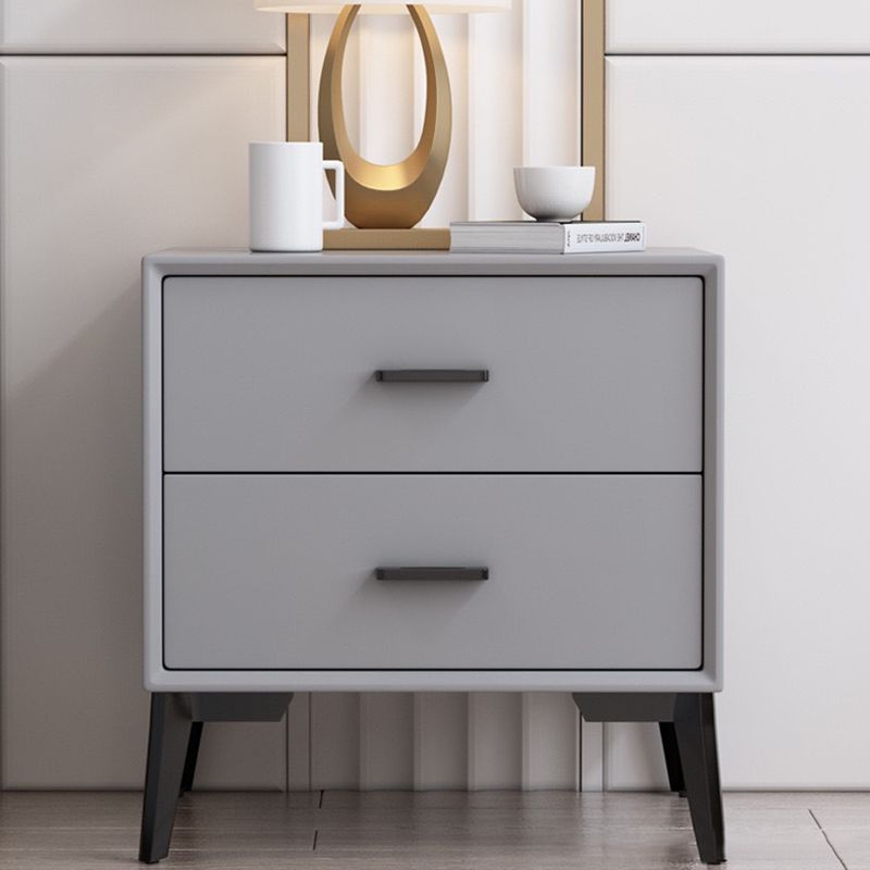 Contemporary Bedside Cabinet Wooden Night Table with 2 Drawers