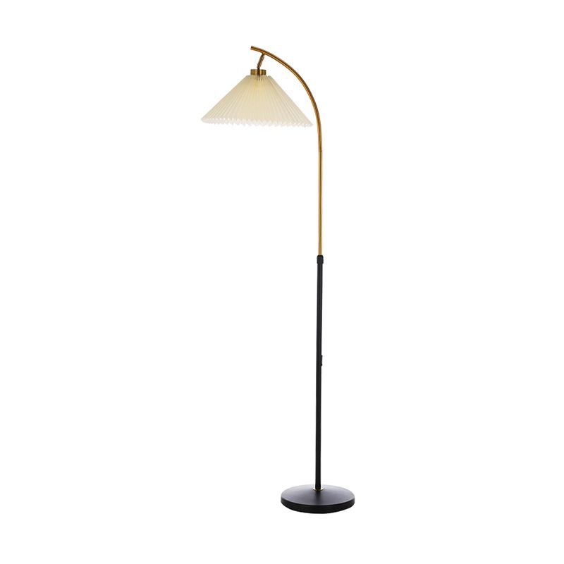 1 Light Cone-Shaped Floor Lamps Modernism Fabric Standard Lamp for Living Room Dining Room