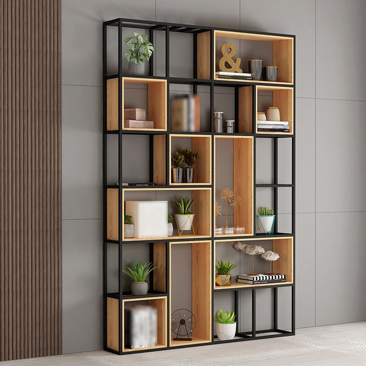 9.84"W Bookshelf Industrial Style Open Back Bookcase for Home and Office