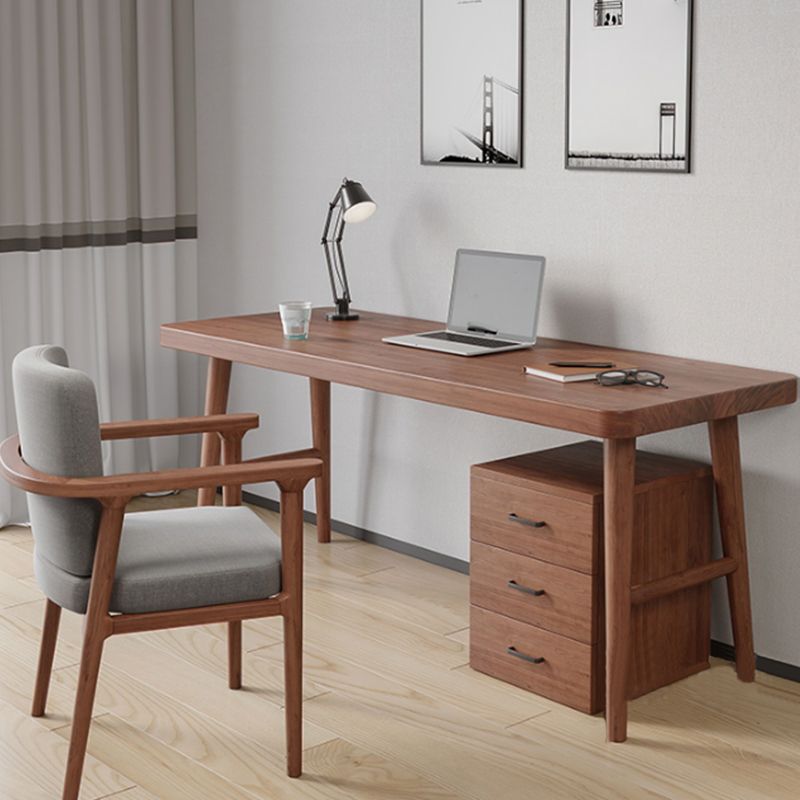 Contemporary Pine Office Desk Curved Writing Desk for Office