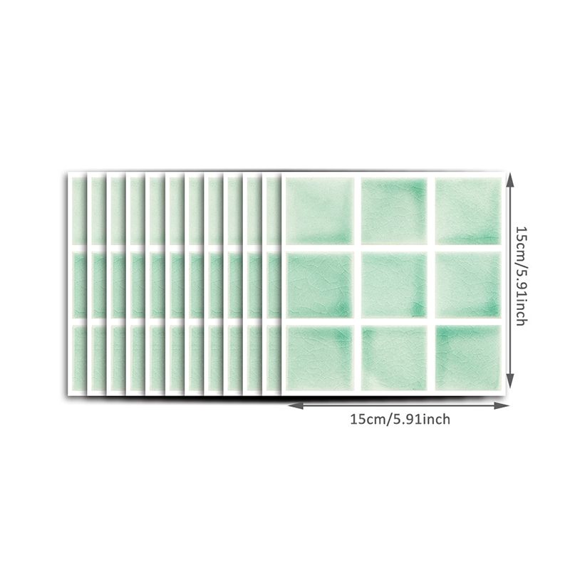 Green Checkered Wallpaper Panels 50 Pcs Peel and Stick Wall Covering for Accent Wall