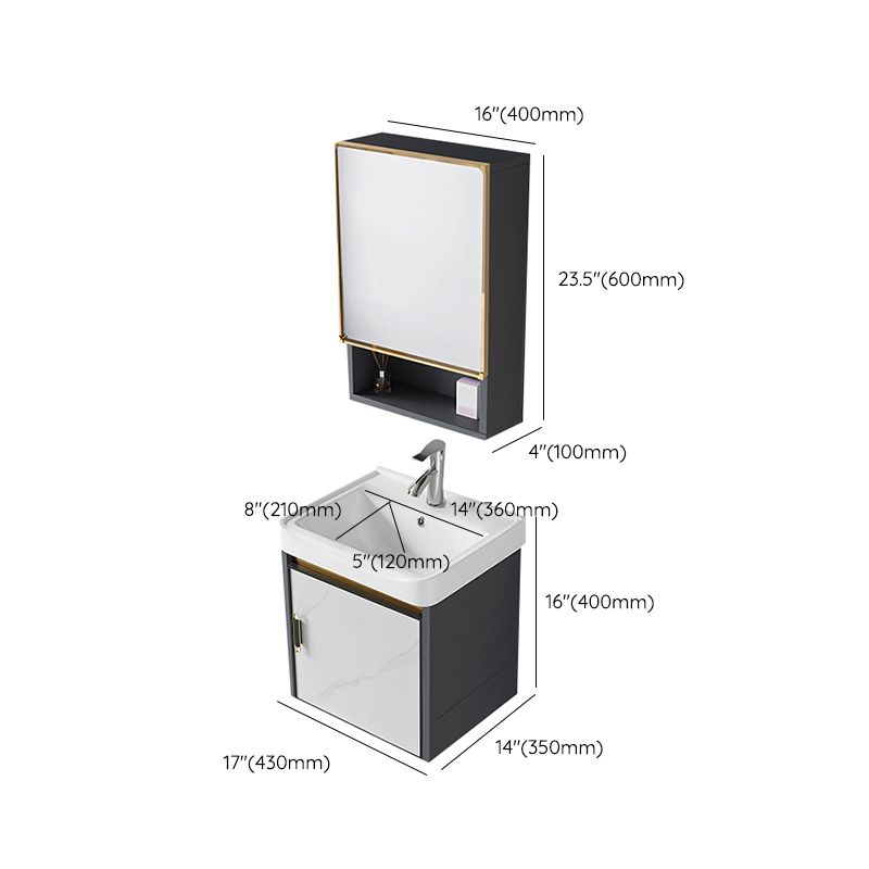 Modern Style Bath Vanity Dirt Resistant Wall Mount Bath Vanity with Faucet