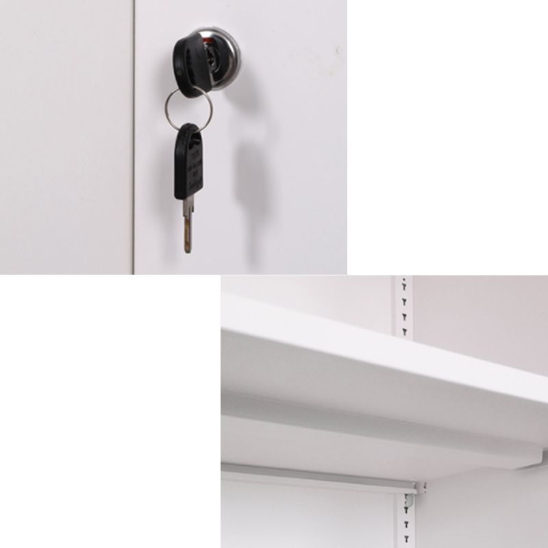 Contemporary File Cabinet Metal Frame Key Lock Lateral File Cabinet for Office